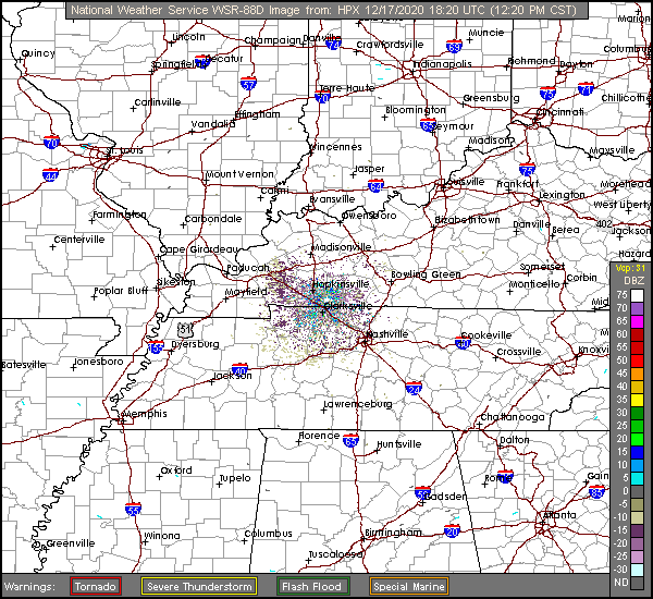 Long Range Base Reflectivity Weather Radar for Clarksville TN Fort Campbell KY and Montgomery County Tennessee