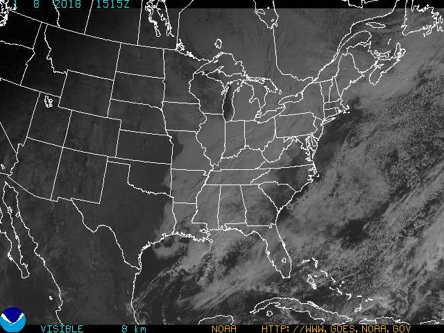 Visible Light Satellite Image for Clarksville TN, Fort Campbell KY and Montgomery County Tennessee.