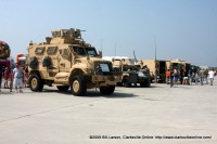 A static display of ground vehicles used by the 101st.