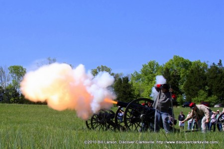 Porter's Battery conducts a canon firing at the March to the Past event in Port Royal
