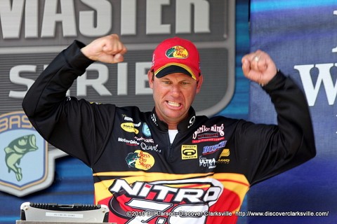 A triumphant Kevin VanDam after winning the Tennesee Triumph Bass tournament