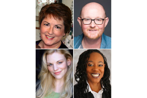 (Clockwise from top left)  Mairzy Yost-Rushton [AEA], Talon Beeson, Adriane Wiley-Hatfield and Sara Anderson star in DOUBT: A Parable at the Roxy Regional Theatre’s theotherspace, November 15th-23rd