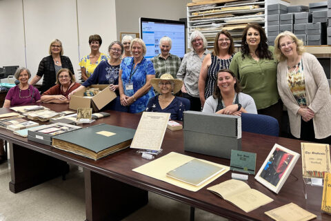 Clarksville Women's Club with the Documents they donated to the Montgomery County Archives