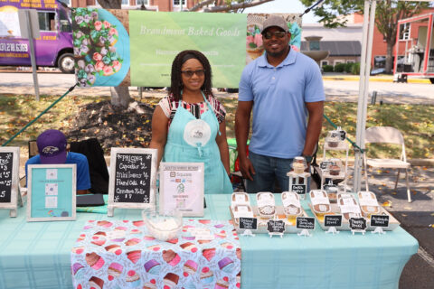 Lyndia Farrior and her husband owners of Brandmont Baked Goods. (Mark Haynes, Clarksville Online)