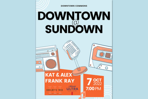 Downtown @ Sundown features Kat & Alex and Frank Ray October 7th.