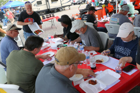Some of the judges at the 2024 Dwayne Byard Memorial BBQ Cook-Off. (Mark Haynes, Clarksville Online)