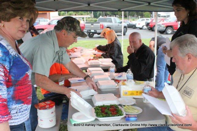 Judging the BBQ.